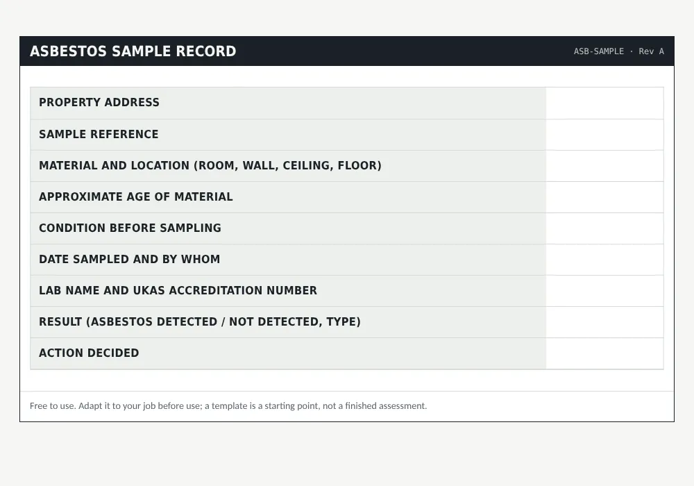 Asbestos test kits: how home testing works: preview of the free template